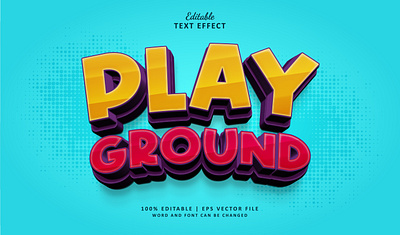 Text Effect Playground 3d branding education funny kids logo text effect