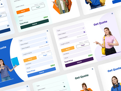 UI Popups / Get Quote design get qoute lead generation mobile app design modern design modern web design popups responsive design ui ui design ui popups uiux ux web design