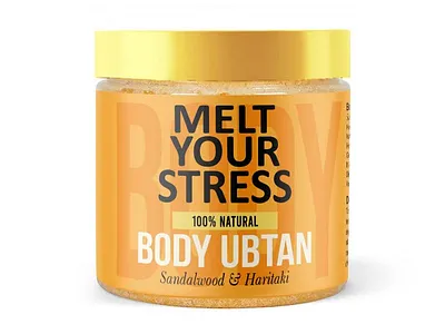 Body, Face and Hair Ubtan Label Design unique branding