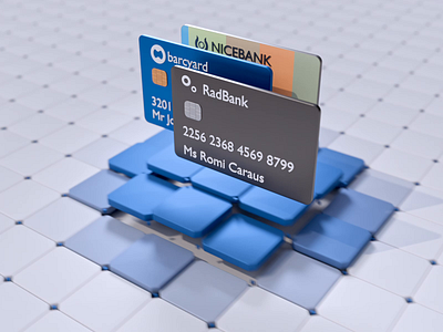 3D Credit Cards Animation 3d cards cards credit cards motion graphics