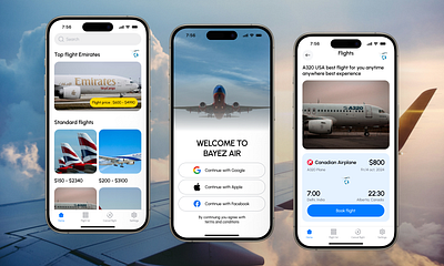 Book your flight now with Bayez air app design app design with figma creative ui design design explore figma flight flight booking flight booking app graphic design mobile app design splash ui ui design ui ux ui ux design user interface