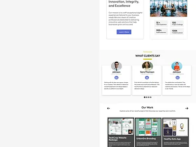 TechNova Landing Page design ui ux