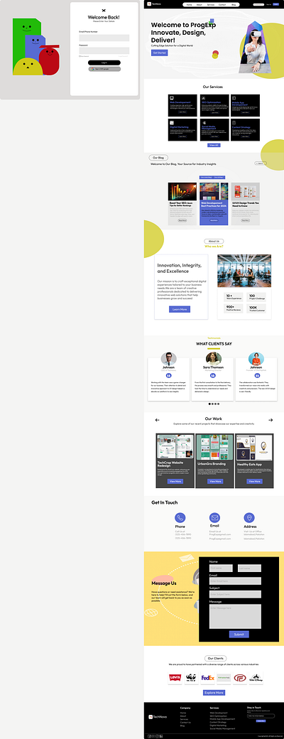 TechNova Landing Page design ui ux