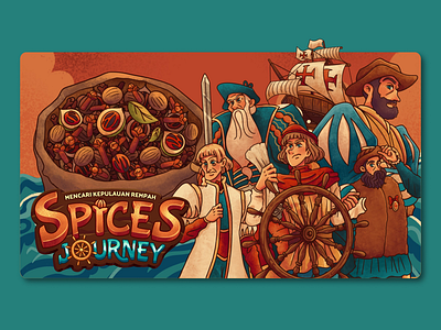 Spices Journey Game - Welcome Screen animation app artwork concept art game game concepts game design gaming illustration interface ios mobile play prototype ui