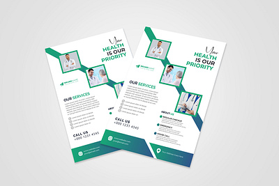 Medical Healthcare Flyer Design Template. adobe illustrator adobe photoshop brand identity branding design doctor flyer flyer design flyers graphic design healthcare flyer healthcare poster hospital poster identity design medical flyer medical poster poster design vector