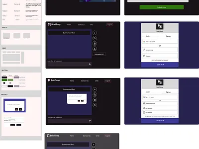 BriefSnap Website & Design System design ui ux