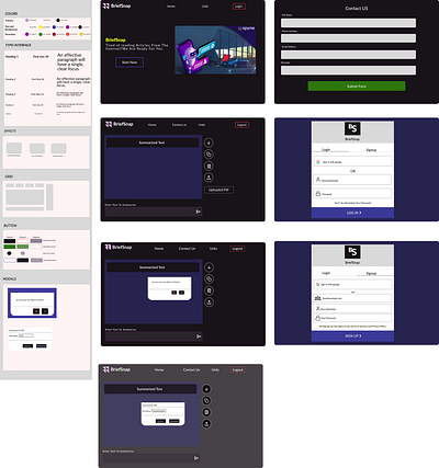 BriefSnap Website & Design System design ui ux