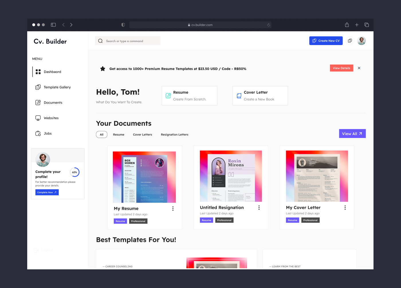 Example of Dashbaord Design