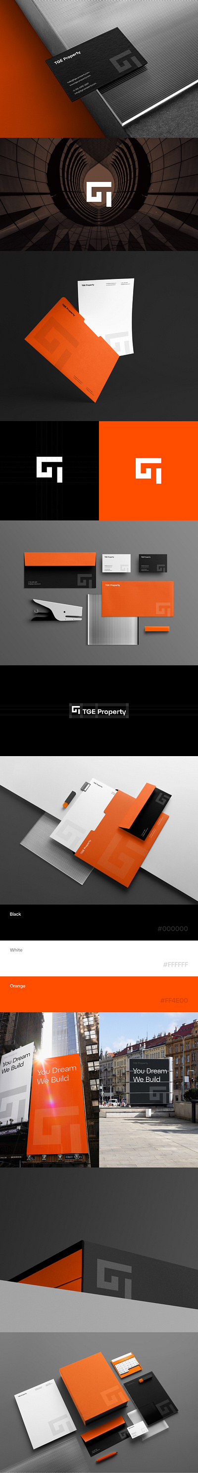 Visual Identity for TGE Property animation brand guidelines brand identity branding graphic design logo logomark logotype motion graphics stationary styleguide visual identity