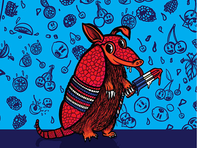 Dasy the 9-Banded Armadillo character design design graphic design illustration packaging