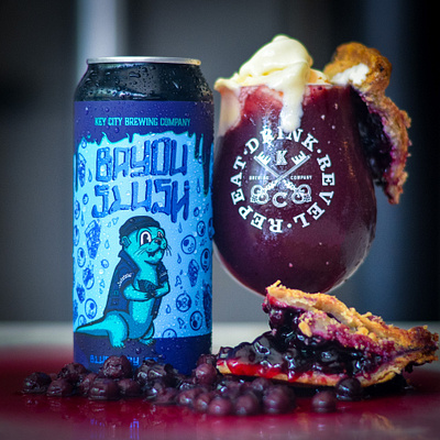 Bayou Slush: Blueberry Pie design graphic design illustration packaging