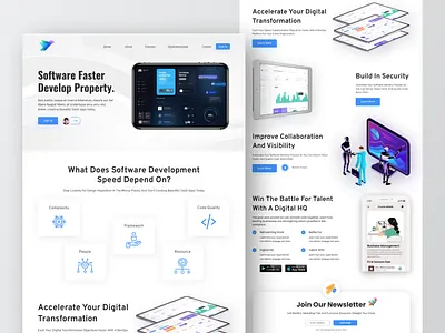 Landing Page Design animation graphic design home page landing page logo motion graphics ui user experience user interface web webdesign website