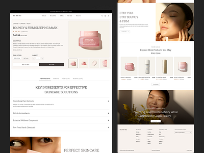 ME-NN-ING - Skincare Product Details beauty beauty product cosmetic design ecommerce face makeup product product details shopify skin store ui ui design ux web web design website