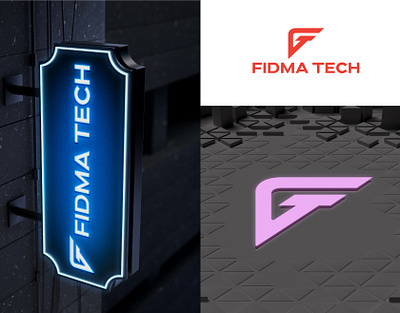 Technology Lettermark logo "FIDMA TECH" ad adobeillustrator branding de design graphic design lo logo logodesign logomaker logoservice logovoice