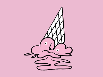 Could be worse 🍦🥴 design doodle funny ice cream illo illustration lol melted sketch woozy