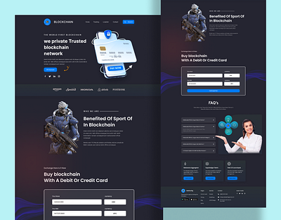 Blockchain website branding graphic design home page landing page logo motion graphics one page ui web