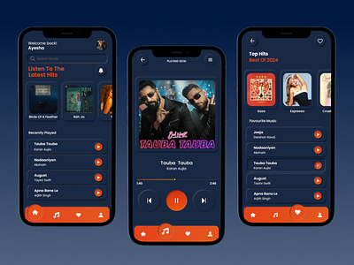 Music App Frames ui