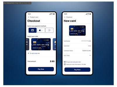 Mobile UI Design Credit card checkout design android app app design bank card checkout screen credit card ios mobile new card ui ux