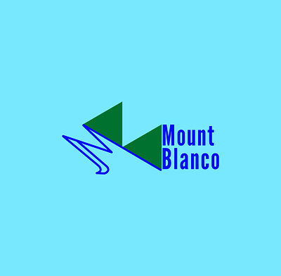 Daily Logo Challenge - Ski Mountain Logo: Mount Blanco dai dailylogochallenge graphic design logo ski mountain logo