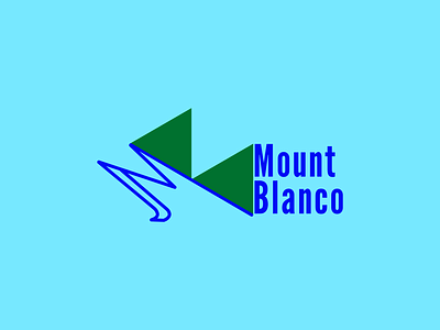 Daily Logo Challenge - Ski Mountain Logo: Mount Blanco dai dailylogochallenge graphic design logo ski mountain logo