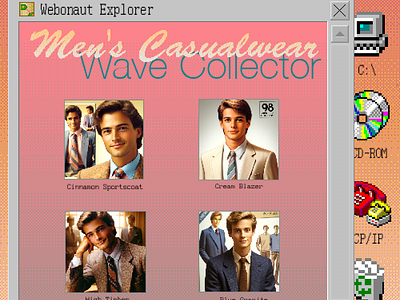 Men's Casualwear - Wave Collector album art aesprite album art pixel retro