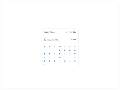 Student Planner — UI product widget ai app clear components design illustration logo minimal product pruduct ui ux web widget