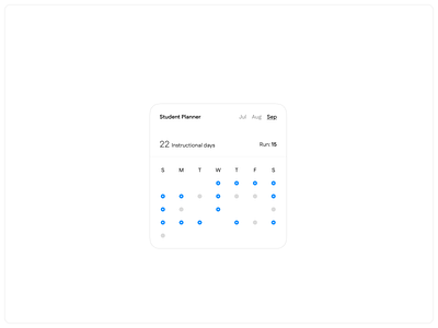 Student Planner — UI product widget ai app clear components design illustration logo minimal product pruduct ui ux web widget