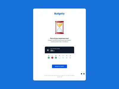 Budgetly - Daily streak email reminder 3d animation branding graphic design logo motion graphics ui