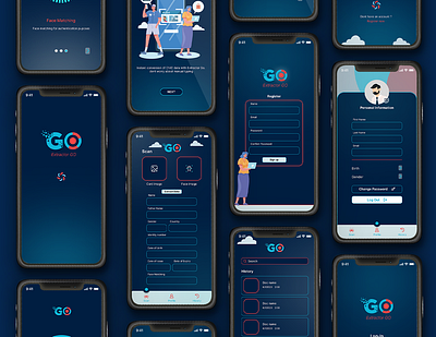 Extractor Go App UI app ui mobile design ui