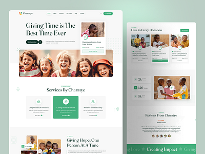 Non-Profit Charity Landing Page UI agency charity donate donation framer fundriser fundrising header exploration landing page design landingpage minimal ui non profit saas trendy uiux ux web ui webflow website design website ui design