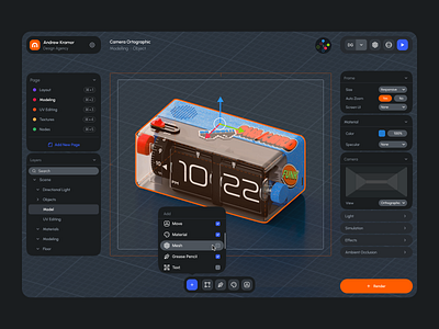 UI-UX for a 3D Editor ✦ Meshio design interface product service startup ui ux web website