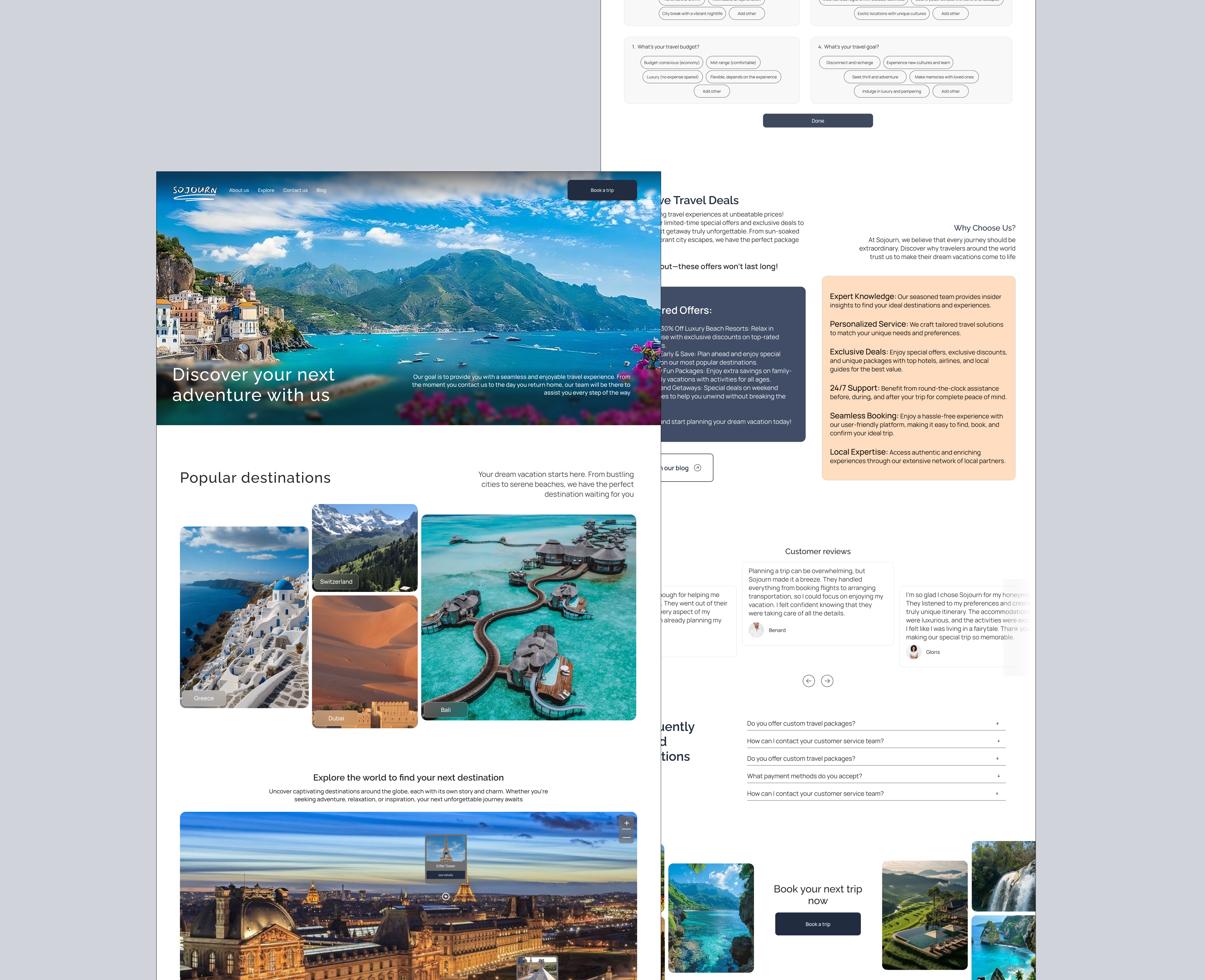 A travel agency landing page design dribbble landing page travel ui uiux ux web design website