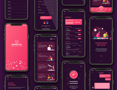 Game Stream App UI appdesign interactive design ui uiux