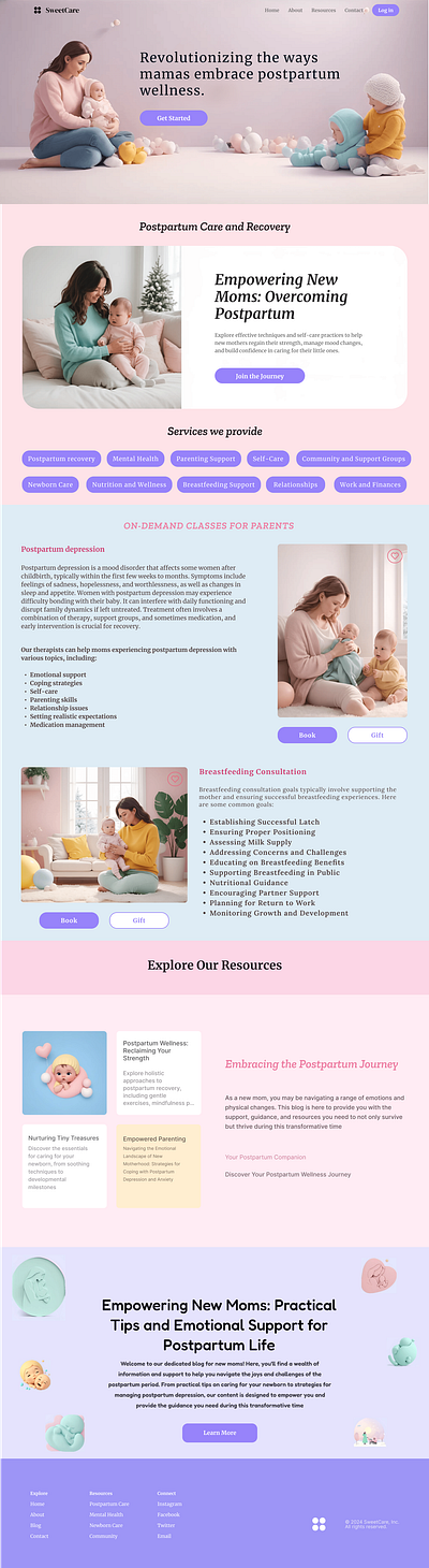 Postpartum blog for moms app babycare design mentalhealth mothercare postpartum ui ux