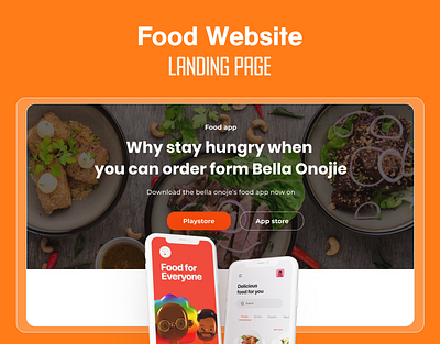 Food Webpage app design ui uiux