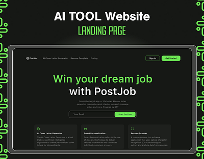 AI Tool Webpage appdesign mobile app ui uiux