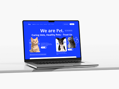 Pet Care Webpage lanidng page ui webpage