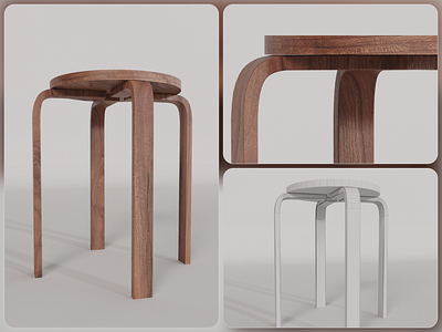 Day 01/30 - Stool 1 3d 3dmodeling dailyrender furniturerender productrender