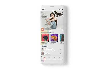 Musitang - A Music App app design figma mockup photoshop ui