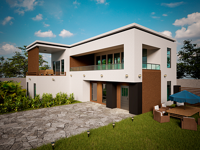 Fairfield Breeze Wood c4d contemporary garden luxury photoshop residence vray