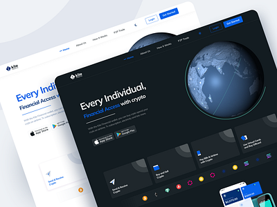 Kite Financial - Crypto Landing Page app crypto design financial product design ui ux