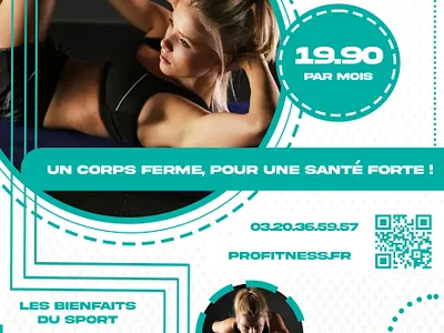 FLYER "PRO FITNESS"🏋️‍♀️ flyer illustrator logo photoshop webdesigner