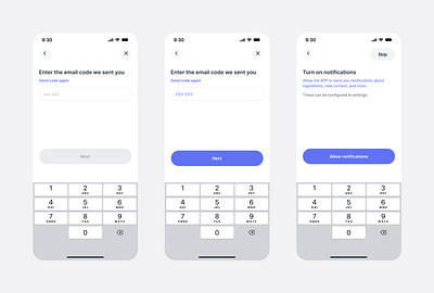 Verification Screens app design mobile app ui ui design ux ui verification verification screen