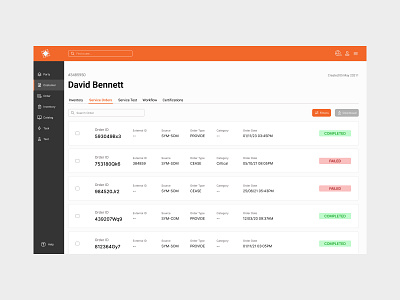 Service Dashboard conectivity dashboard service ui