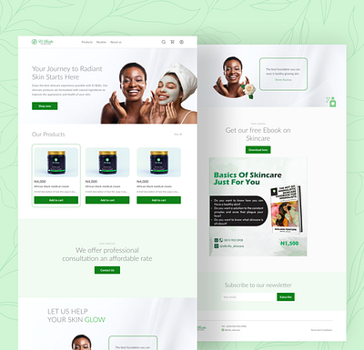 SKINCARE WEBSITE - EL BRILLO product design skincare ui uiux website