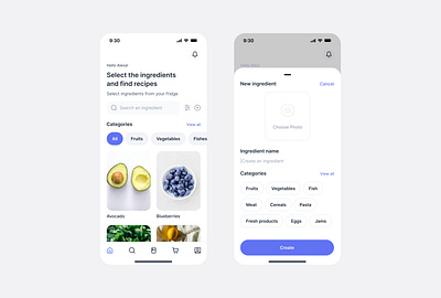 Food recipe App - CookQuick app design mobile mobile app mobile ui ui ui design