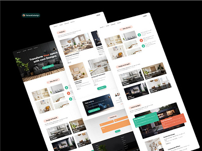 Interior Design Company Landing Page design figma landing page prototyping ui ux web design website