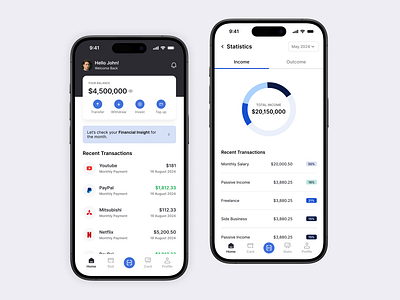 Bank App Concept black design finance mobile ui ux web white