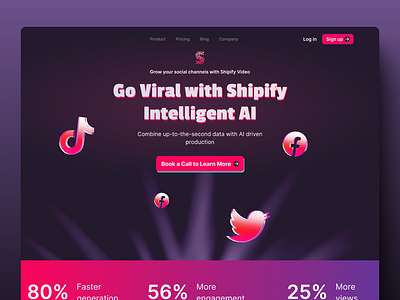 Shipify graphic design landing page logo ui