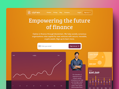 Ciphex branding graphic design landing pages logo ui